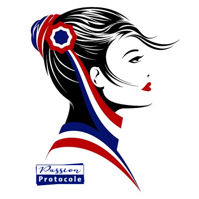 Illustration originale buste de Marianne, symbole république française, avec cocarde tricolore. Marianne révolution française